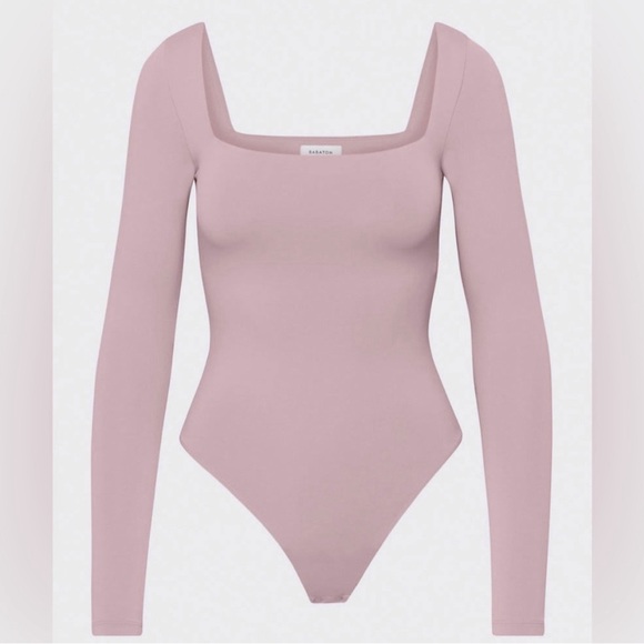 Babaton Tops - Babaton | Aritzia contour bodysuit long sleeve square neckline Claremont M